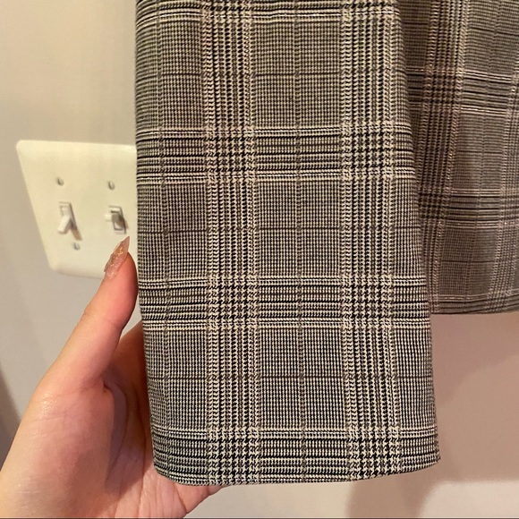 CALVIN KLEIN Womens Gray Embellished Plaid Blazer Jacket Petites Size 4P - Picture 5 of 6